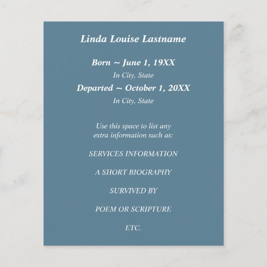 Gedenkkarten Silhouette Vögel (Rückseite)