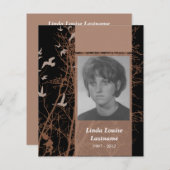 Gedenkkarten Silhouette Vögel (Vorne/Hinten)