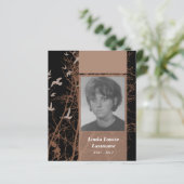 Gedenkkarten Silhouette Vögel (Stehend Vorderseite)