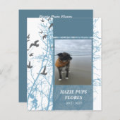 Gedenkkarten Silhouette Vögel (Vorne/Hinten)