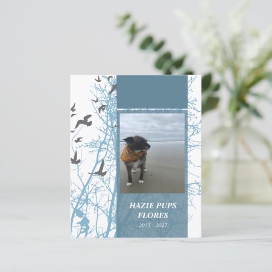 Gedenkkarten Silhouette Vögel (Stehend Vorderseite)