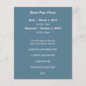 Gedenkkarten Silhouette Vögel (Rückseite)