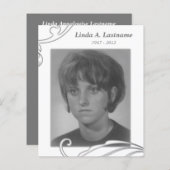 Gedenkkarten weiß geblüht (Vorne/Hinten)