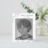 Gedenkkarten weiß geblüht (Stehend Vorderseite)