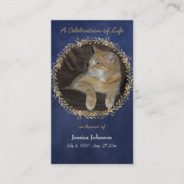 Gedenkkartentypkarte mit 1 Foto-Option Visitenkarte