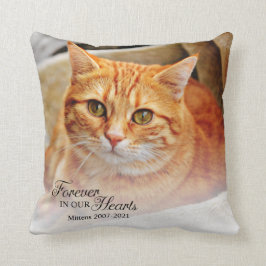 Gedenkkatzenjammer für immer in unserem Herzen Kissen