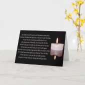 Gedenkkerze mit Vers Karte (Gelbe Blume)