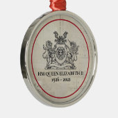 Gedenkkönigin Elizabeth II. 1926-2022 Ornament Aus Metall (Rechts)
