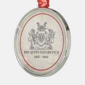 Gedenkkönigin Elizabeth II. 1926-2022 Ornament Aus Metall (Links)