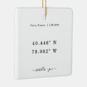 Gedenkkoordinate Keramik Ornament (Rechts)