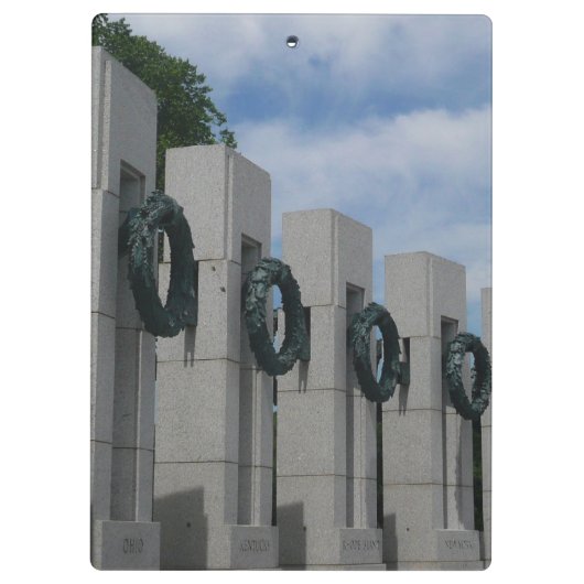 Gedenkkräne des Zweiten Weltkriegs I Klemmbrett (Rückseite)