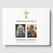 Gedenkkreuz griechisch-orthodoxes Foto Gästebuch (Vorderseite)