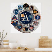 Gedenklogo für das Apollo-Programm Poster (Küche)