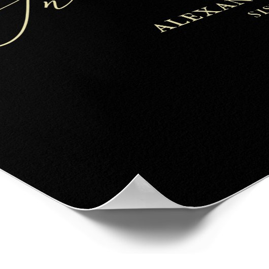 Gedenkmal für die Schwarze Hochzeit mit Handschrif Poster (Ecke)