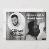 Gedenkmal für schwarze und weiße Gitarren Einladung (Vorderseite)