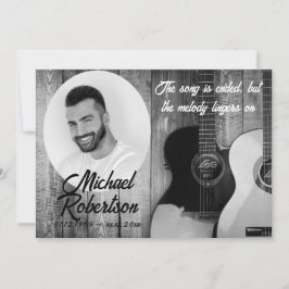 Gedenkmal für schwarze und weiße Gitarren Einladung