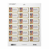 Gedenkmarke des zivilen Kriegsoldaten Adressaufkleber (Vorne)