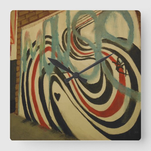 Gedenkmauer am elliottischen Smith Quadratische Wanduhr (Vorderseite)