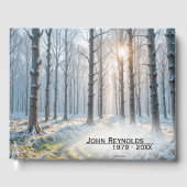 Gedenkmorgens Sonnenschein im Frostwald Gästebuch (Vorderseite)