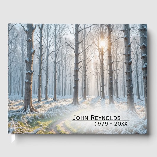 Gedenkmorgens Sonnenschein im Frostwald Gästebuch (Vorderseite)