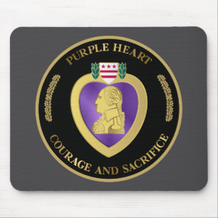 Gedenkmousepad zum lila Herz Mousepad