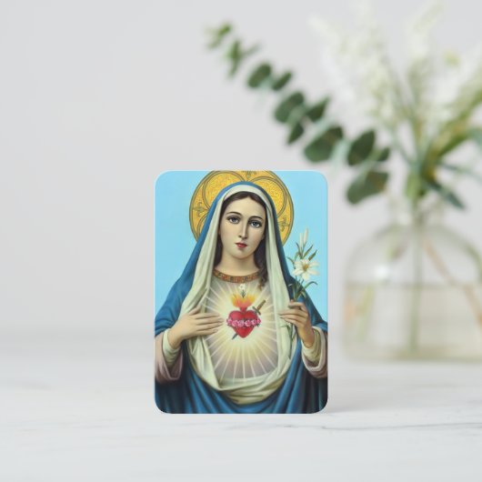 Gedenkmüttin Mary Prayer Sympathiekarten Visitenkarte (Stehend Vorderseite)