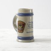 Gedenkname Datum Erinnerungs Stein Krug Bierglas (Vorderseite Links)
