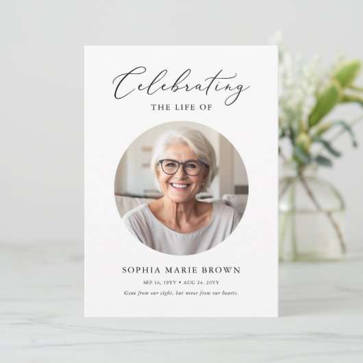 Gedenkorden für das Foto der Beerdigung Programm (Stehend Vorderseite)