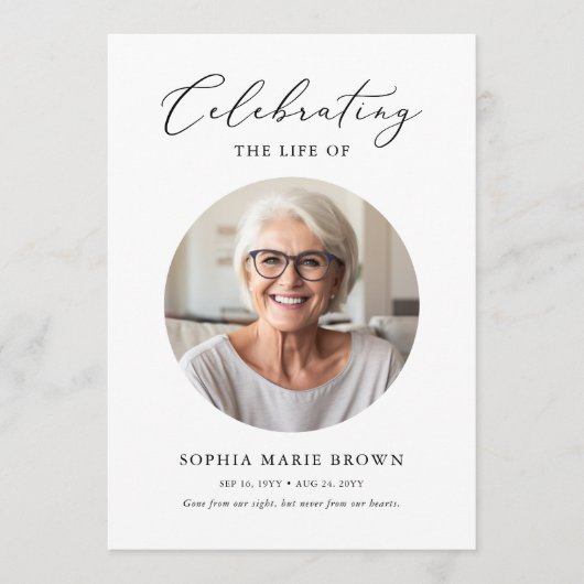 Gedenkorden für das Foto der Beerdigung Programm (Vorderseite)