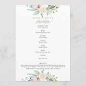 Gedenkorden für die Beerdigung Programm (Rückseite)