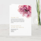 Gedenkorden zur Beerdigung der Flora und Fauna Programm (Rückseite)