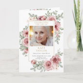 Gedenkorden zur Beerdigung: florales Foto Programm (Vorderseite)