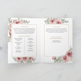 Gedenkorden zur Beerdigung: florales Foto Programm