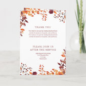 Gedenkorden zur Fall-Beerdigung gefälscht Programm (Rückseite)