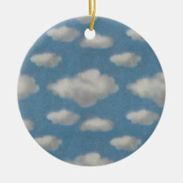 Gedenkornament Wolken Keramik Ornament
