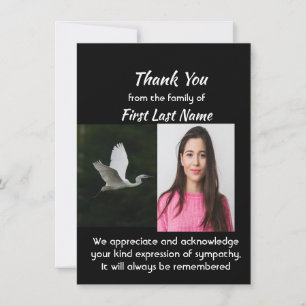 Gedenkpersönlicher Weißer Reiher Vogel Danke