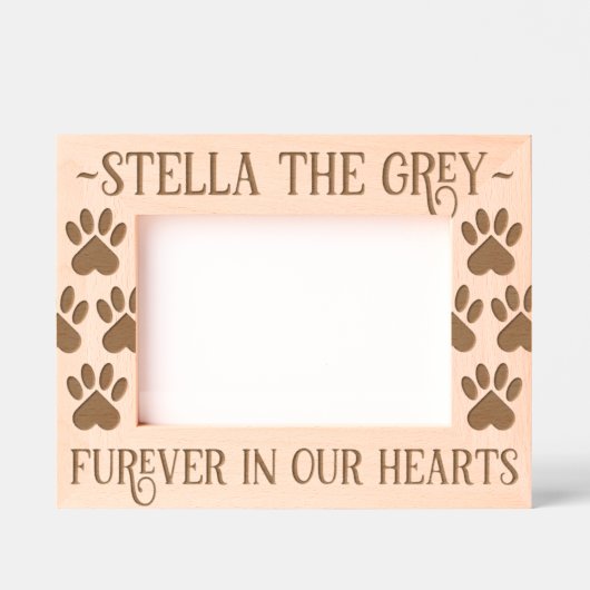 Gedenkpfade für Haustiere druckt in unserem Herzen Geätzte Rahmen (Vorderseite)