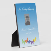 GedenkPlaque mit Schmetterlingen Fotoplatte (Seite)