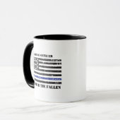Gedenkpolizei Personalisiert dünner blauer Linie Tasse (Vorderseite Links)