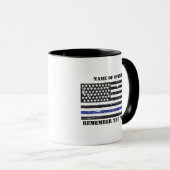 Gedenkpolizei Personalisiert dünner blauer Linie Tasse (VorderseiteRechts)