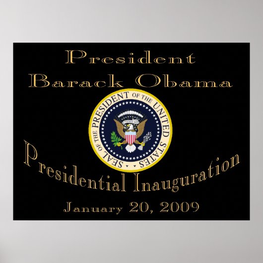Gedenkposter von Präsident Obama Poster (Vorne)