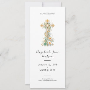 Gedenkprogramm Florales Kreuz  Einladung