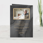 Gedenkprogramm für Schwarz-Gold-Kalligrafie Karte (Rückseite)