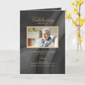 Gedenkprogramm für Schwarz-Gold-Kalligrafie Karte (Gelbe Blume)