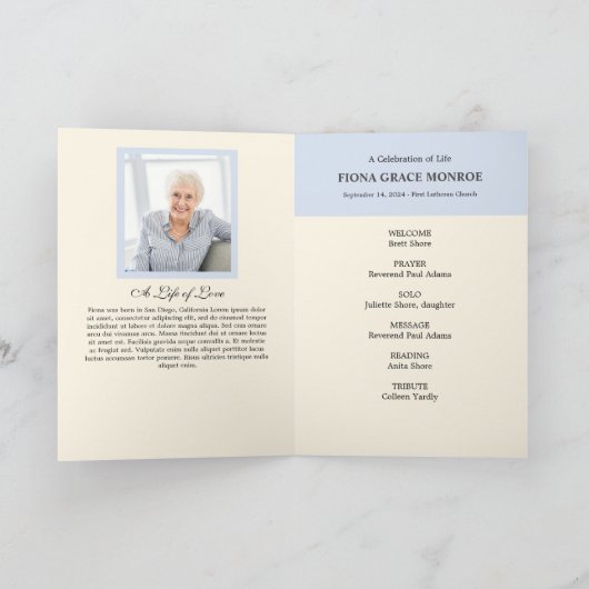 Gedenkprogramm für Vintage Blüten Foto Programm (Innenseite)