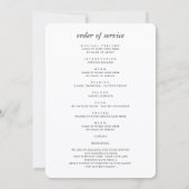Gedenkprogramm im eleganten Design Karte (Rückseite)