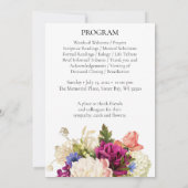 Gedenkprogramm zur Beerdigung der Lila Orchidee du Einladung (Rückseite)