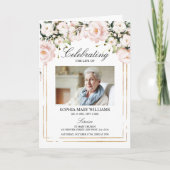 Gedenkprogramm zur Beerdigung der Rose-Foto Karte (Vorderseite)