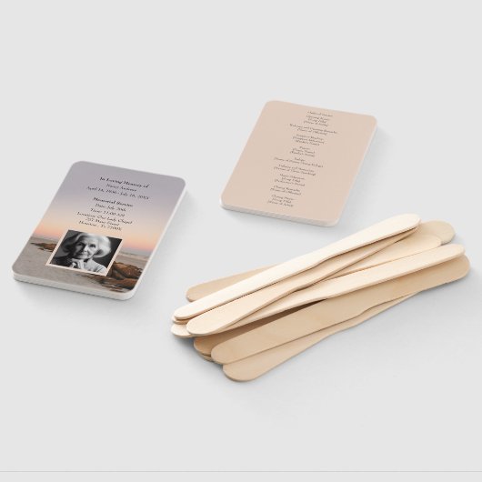 Gedenkprogramm zur Beerdigung der Sonnenuntergänge Fächer (Non-assembled)