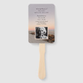 Gedenkprogramm zur Beerdigung der Sonnenuntergänge Fächer (Vorderseite)